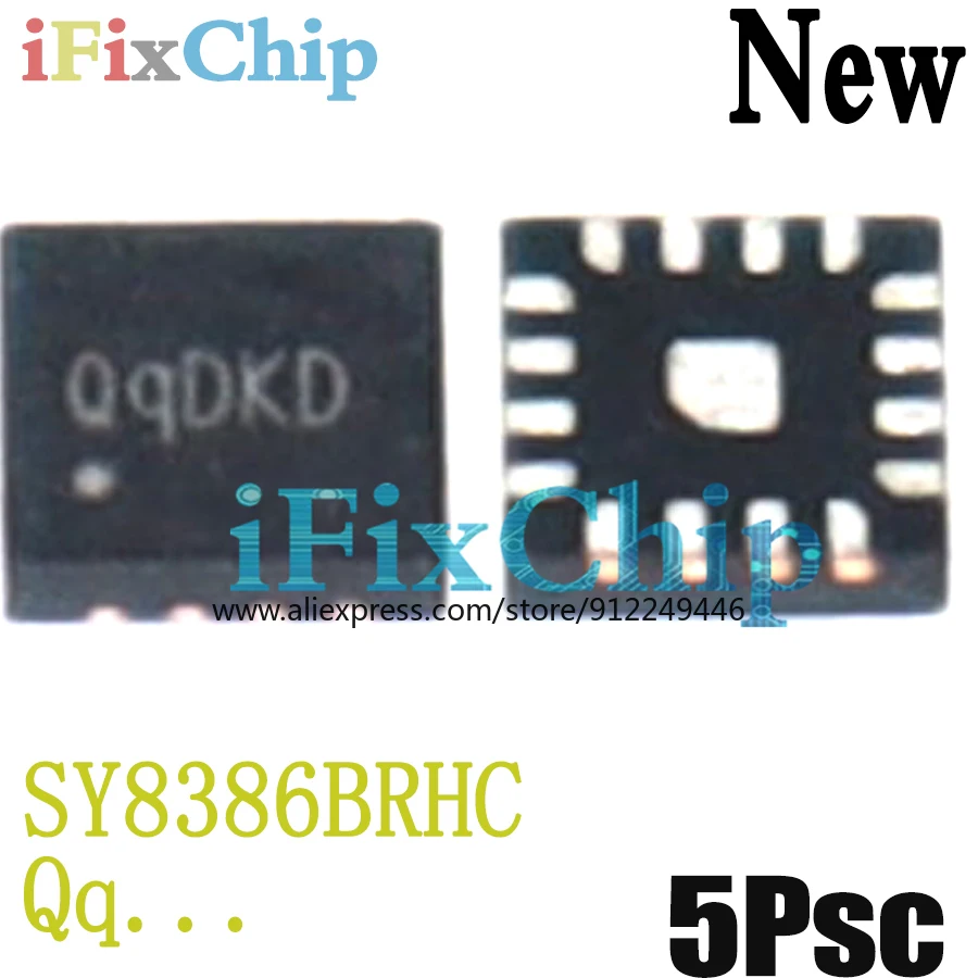 (5piece)100% New SY8386BRHC SY8386B QqAZB QqBTB Q9A.. QFN-16 Chipset