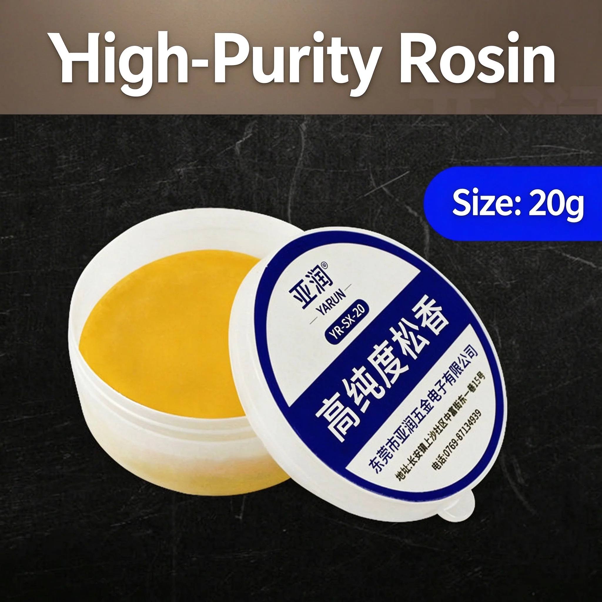 YARUN 20g/50g/100g Rosin Soldeerfluxpasta, zuivere, zuurvrije soldeervet voor PCB-telefoonreparatie