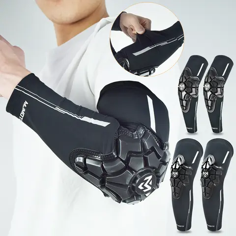Summer Ice Silk Motocross Elbow Knee Pads Impact Protection For DH MX MTB Dirt Bike Cycling Motorcycle Elbow Knee Guards Set