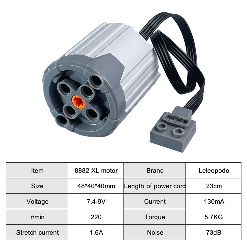 Compatible con Lego EV3, bloque de construcción, motor de juguete, motor de potencia, conjunto mecánico, kit de repuestos de tecnología PF enchufable MOC