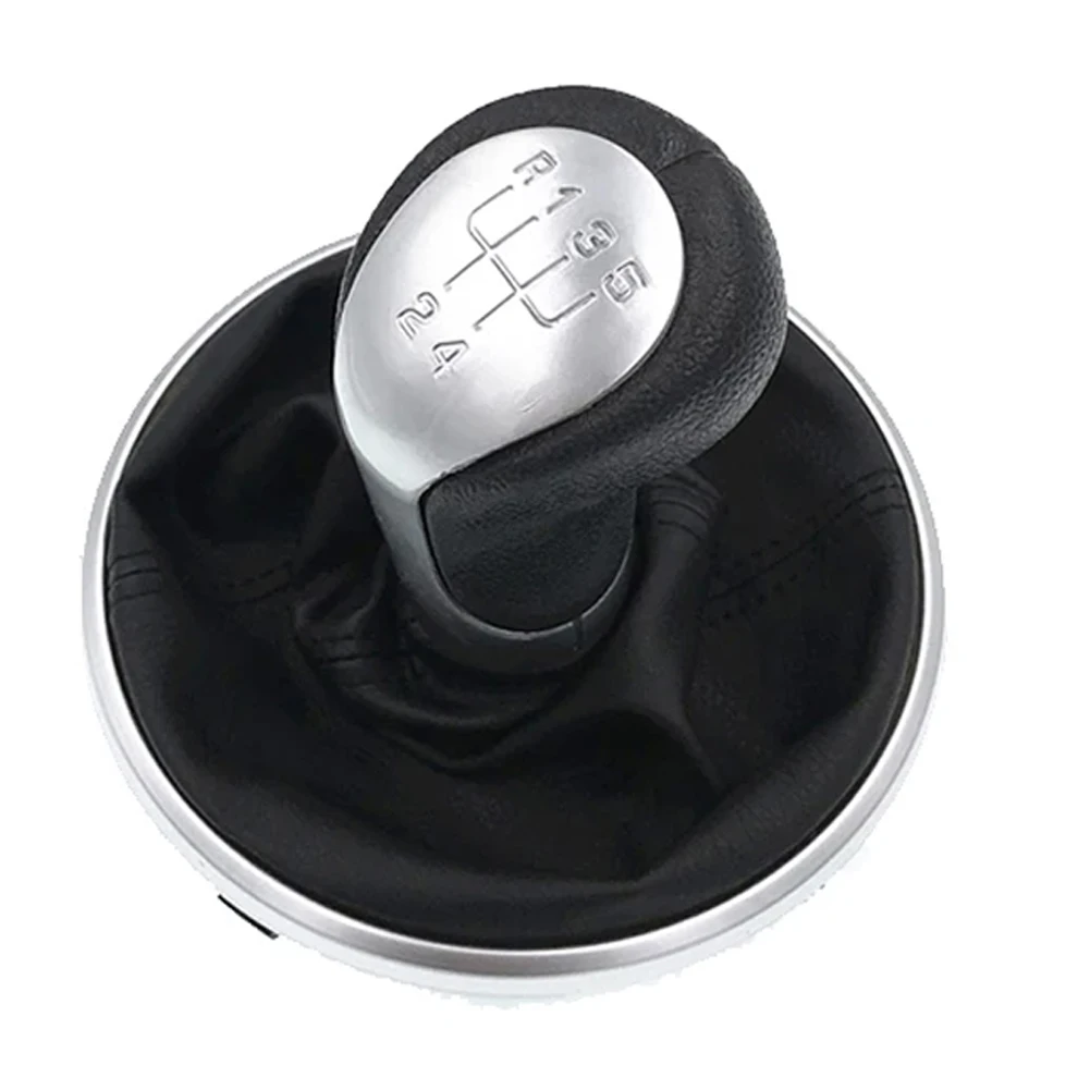 Interior Enhancement Leather Gear Shift PU Leather Shift Knob Easy Installation Factory Quality Control Modern Aesthetic