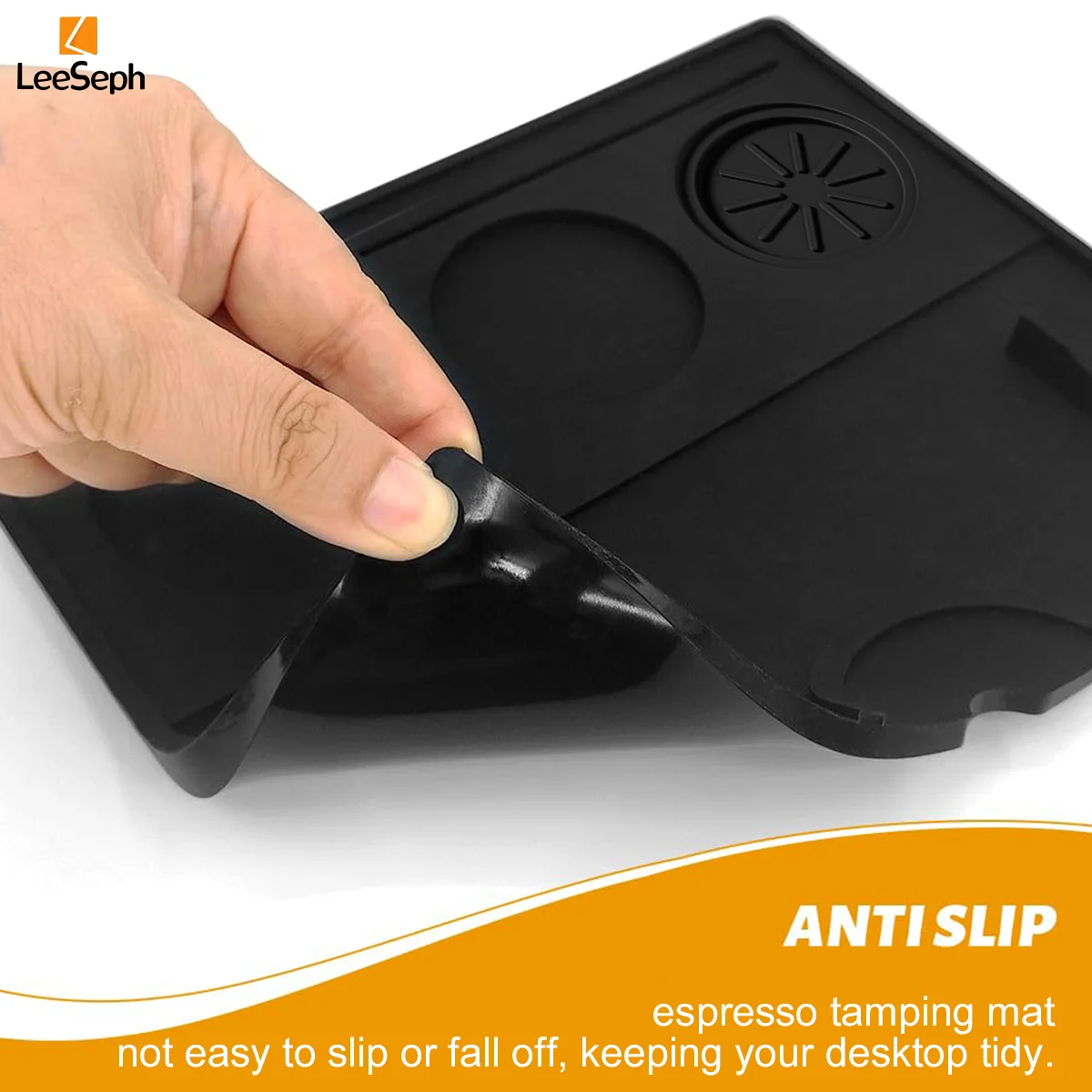 Espresso Tamping Mat, Silicone Non Slip Holder Pad Coffee Press Cushion Tool, Coffee Accessory Tamp Station Mat for Home, Cafe