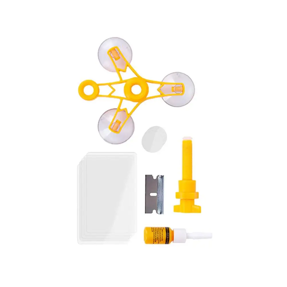 

1 комплект инструментов для ремонта стекла, набор для ремонта лобового стекла для трещин, чипсов, набор инструментов для восстановления клея, герметика, наполнители для ламинированного стекла