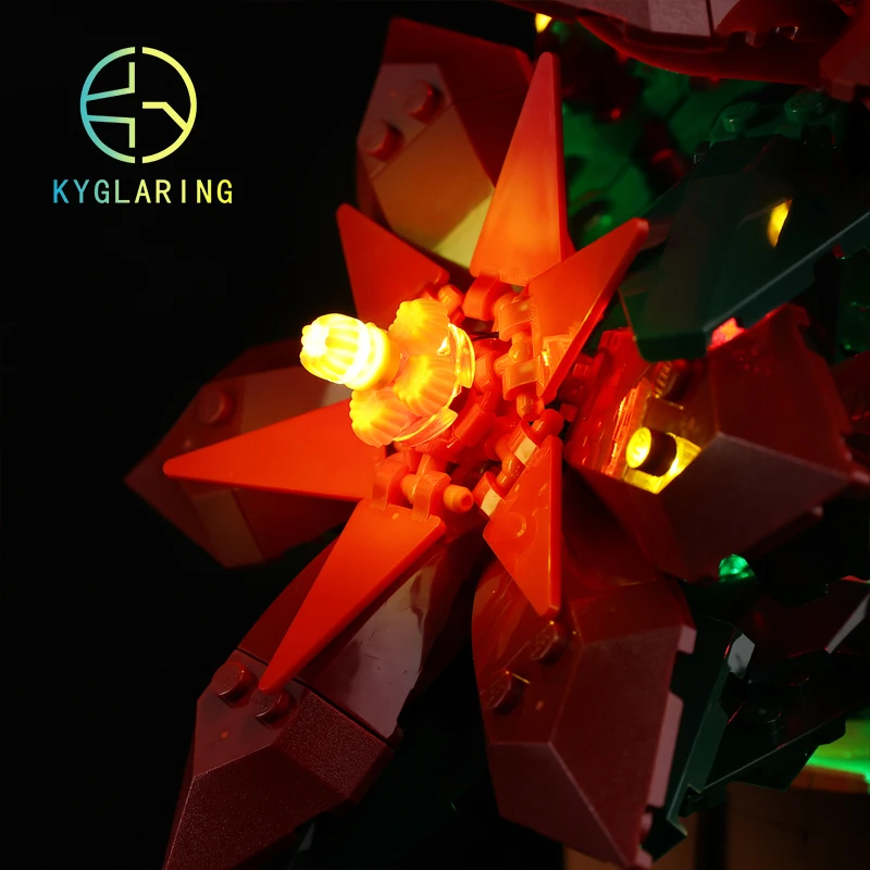 Kyglaring Light Kit For 10370 Poinsettia Building Blocks LED Kit Toys (NOT Include the Model)