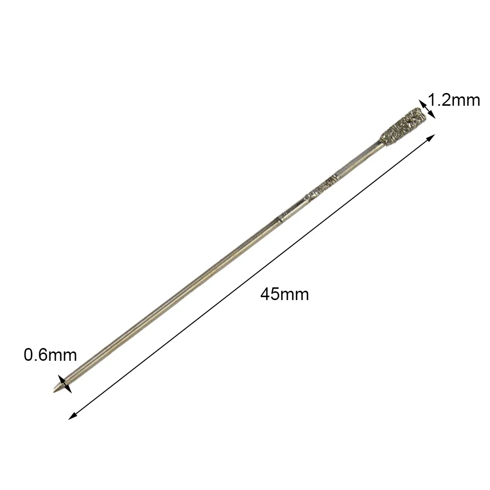 

Lapidary Drill Bits Diamond Drill Bit Mills 1.2mm 20PCS Silver Small Bench Drill Jade Jewelry Drilling Machine