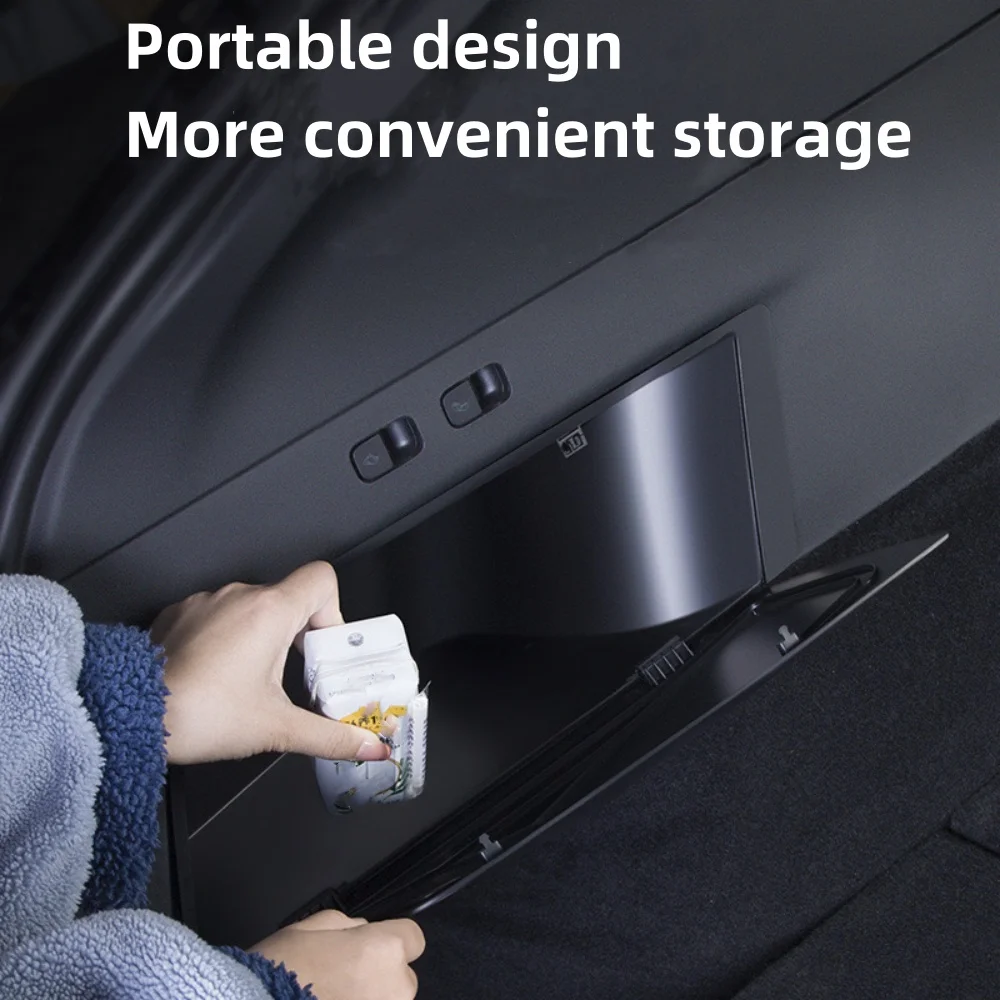 For Tesla Model Y 2020-2024 Trunk Upper Side Storage Box,Portable Trunk Storage Box for Storage with Lids Car Accessories