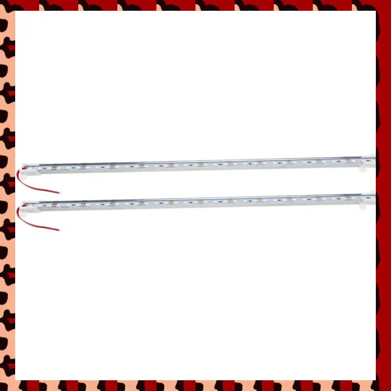 A72P 16X 50CM 12V 36 LED 5630 SMD Hartstreifenleuchte Aluminiumgehäuse mit Endkappe weiß