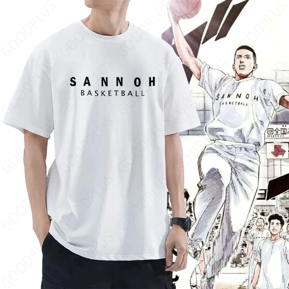 

Eiji Sawakita Anime T-shirt Slam Dunk Akita Sannoh Manga Graphic Oversized Men Short Sleeve Tee Women Top Summer Couple Clothing