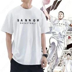 Eiji Sawakita Anime T-shirt Slam Dunk Akita Sannoh Manga Graphic Oversized Men Short Sleeve Tee Women Top Summer Couple Clothing