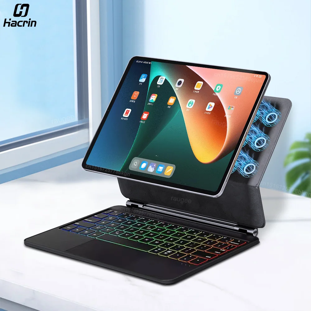 

For Xiaomi Mi Pad 6 Pro Keyboard Case Magnetic Cover for Xiaomi Pad 5 Pro Tablet Case Magic Keyboard Cover with Backlit 11 Inch