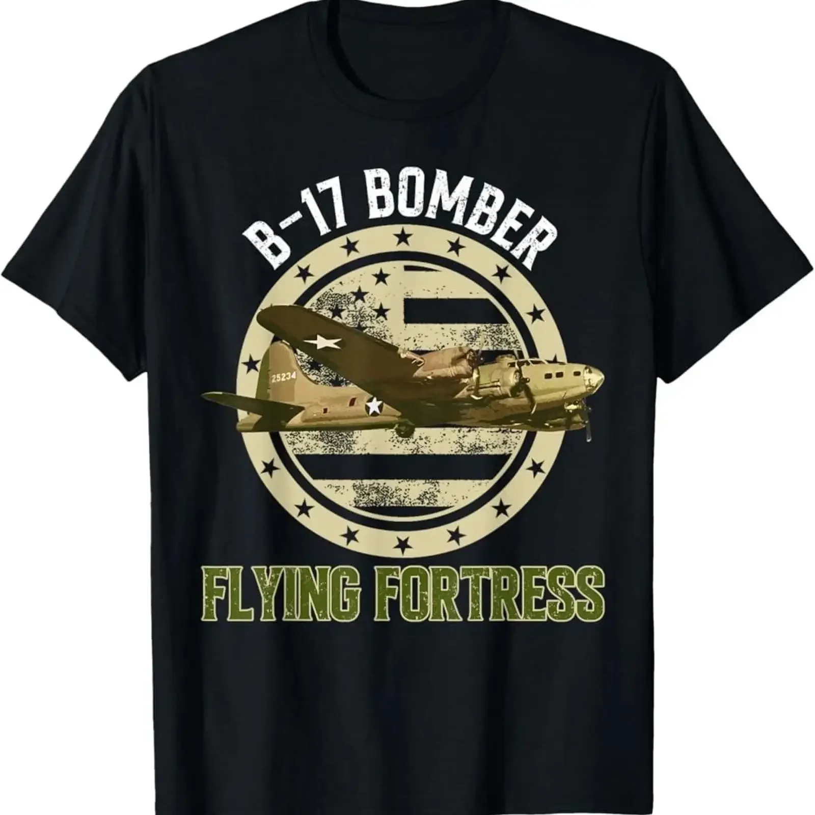 NUEVA CAMISETA LIMITADA B 17 Bomber The Flying Fortress Segunda Guerra Mundial Avión vintage Washed Comfortable Casual homme