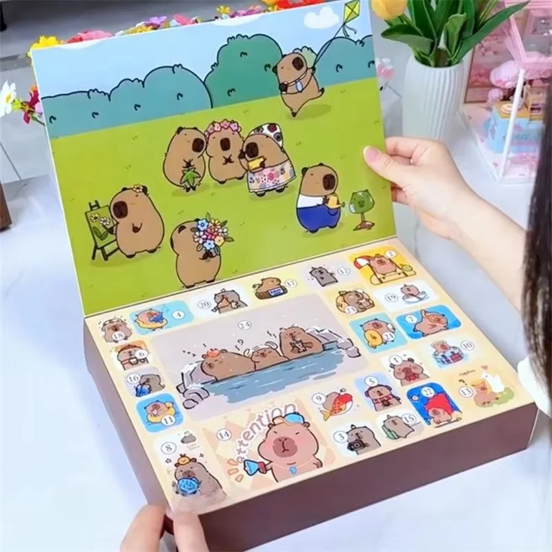 17 pz/31 pz Capibara Figure Tema Cieco Scatola Gioielli Fai Da Te Tornante Divertimento Kawaii Giocattoli Avvento Conto Alla Rovescia Calendario Per Bambini Regali Di Natale