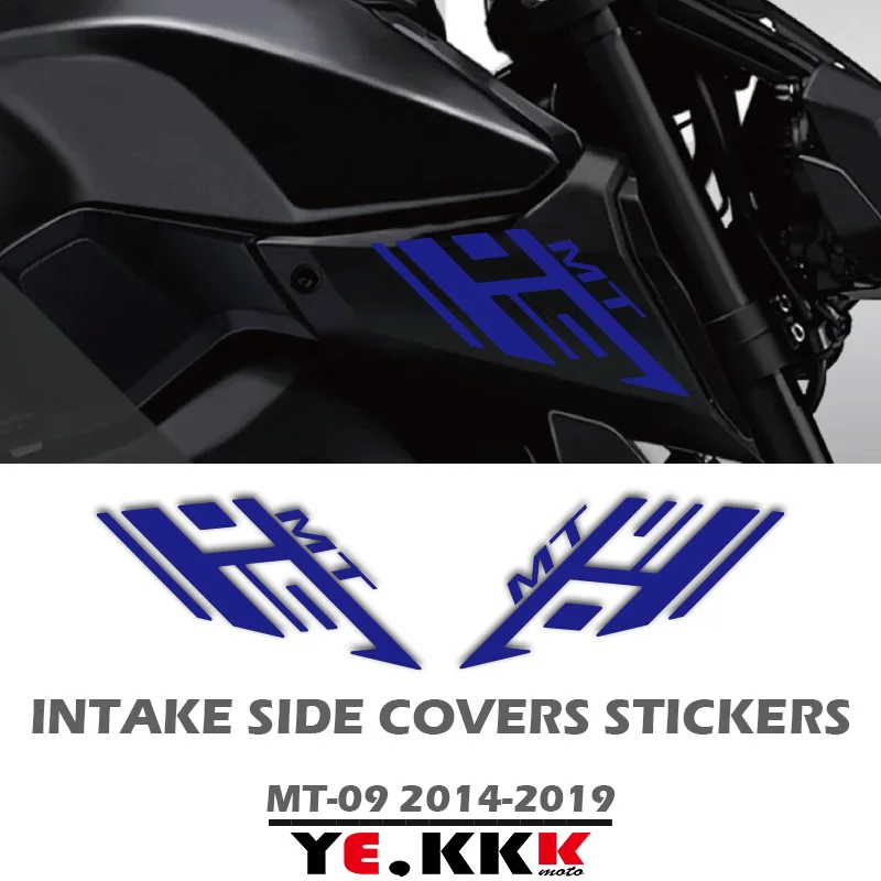 For YAMAHA MT09 MT-09 MT-09SP FZ09 Air Intake Side Cover Sticker Set Fairing Decals Hollow Out Custom 2014-2019