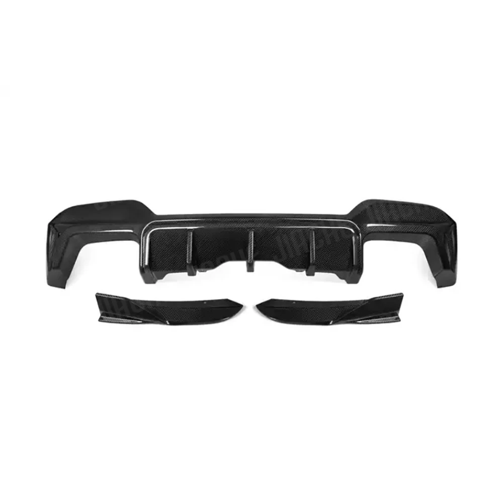 Dry Carbon Fiber Rear Bumper Diffuser Lip Side Flaps Splitters Rear Spoiler Car Body Kit Parts For BMW X3M F97 2022+