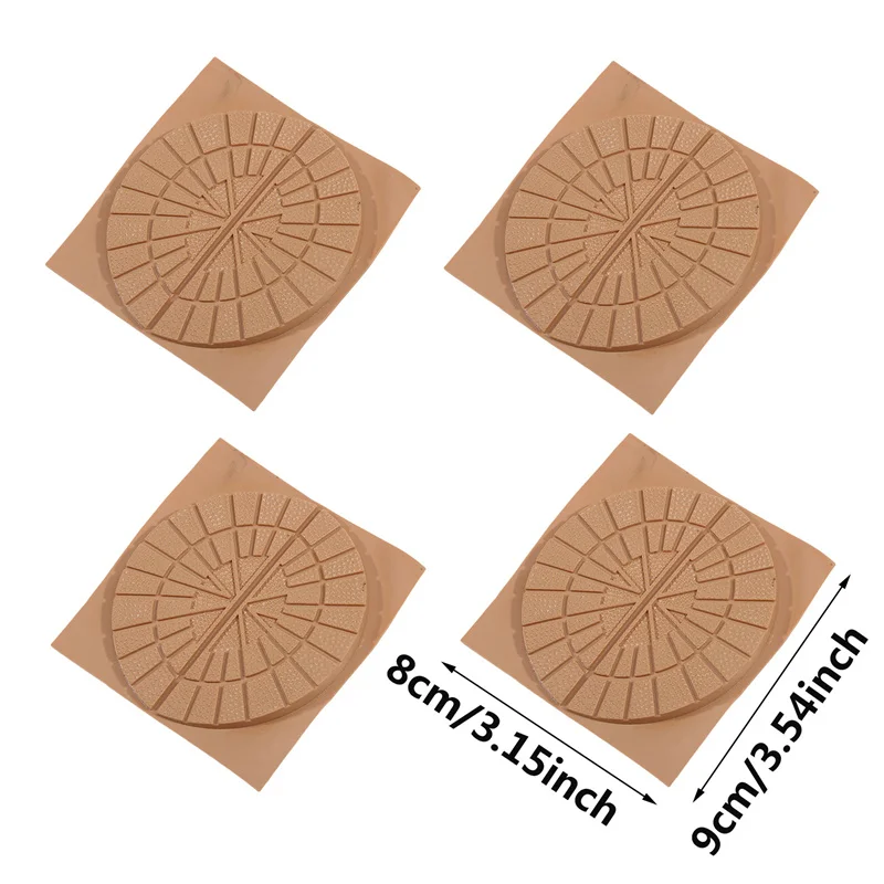 4pcs Wear-resistant Outsole Insoles For Shoes Repair Anti-slip Selfadhesive Sole Protector Sticker Sneakers Heel Rubber Shoepad
