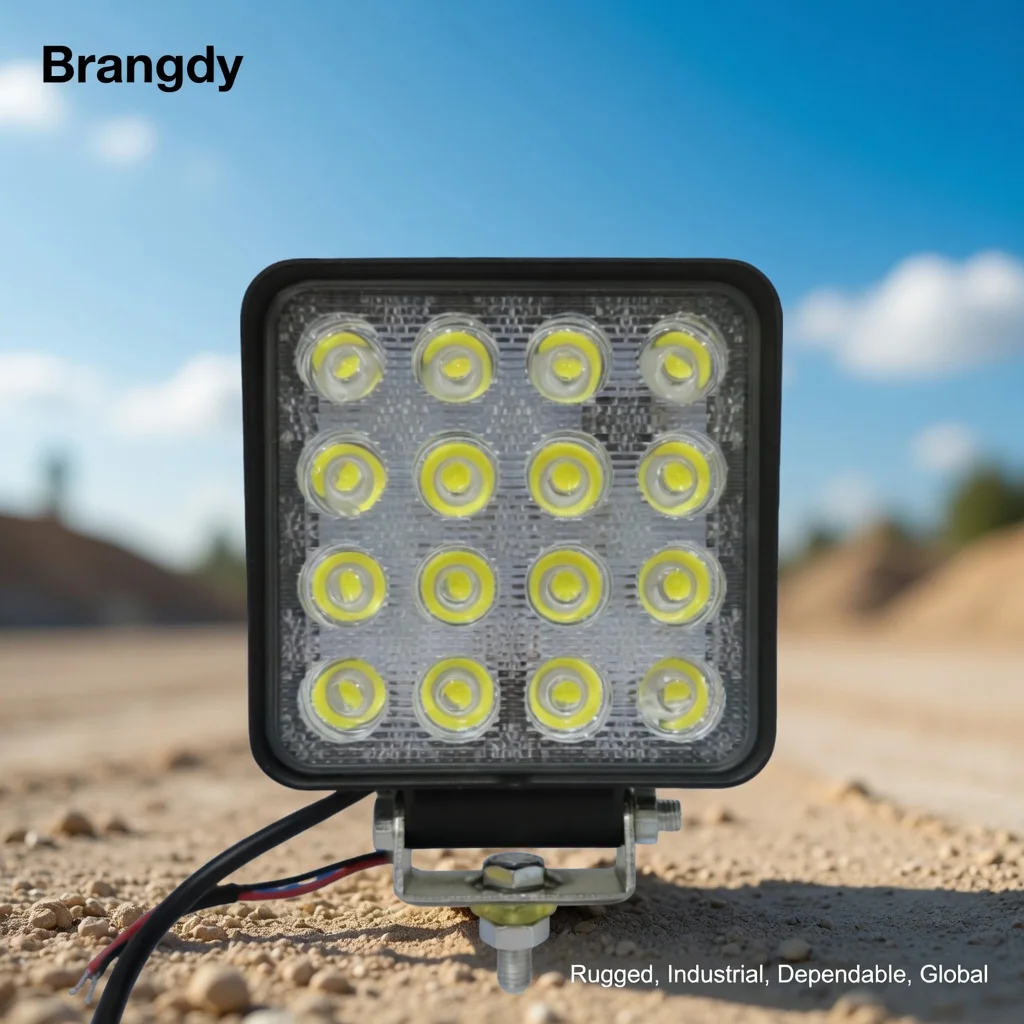 

Round LED Work Light Universal Waterproof IP67 CE Certified Offroad Driving Lamp For Excavator Loader Constructi