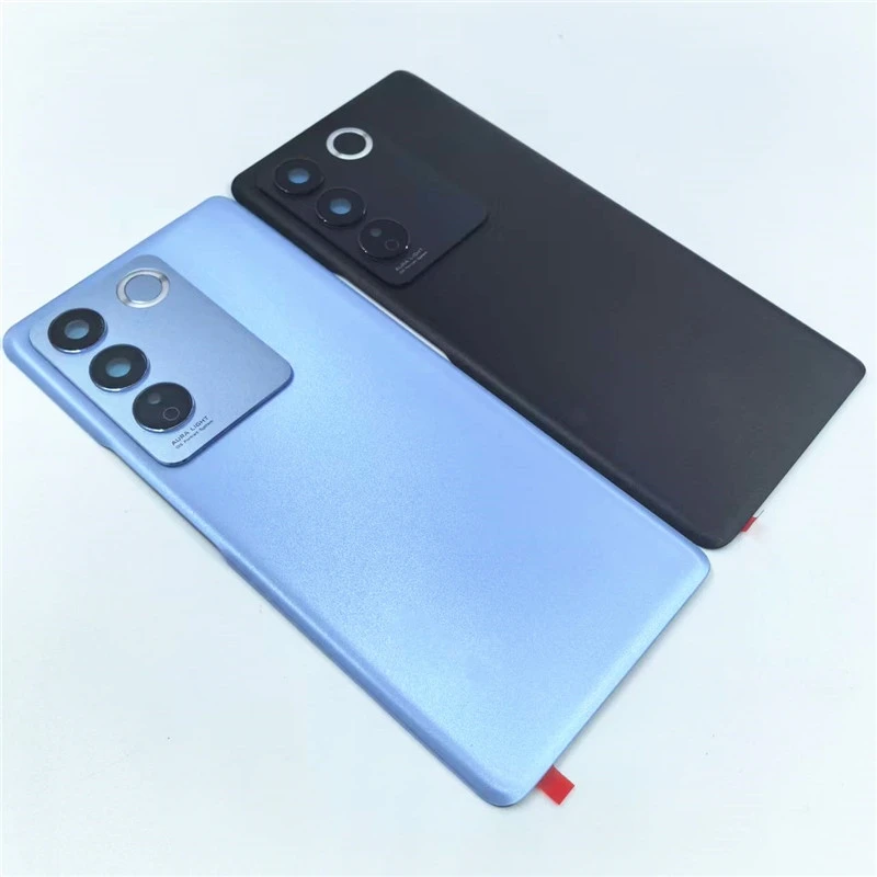Battery Back Cover for Vivo V27 / V27 Pro Phone Rear Housing Case Replacement with Camera Lens