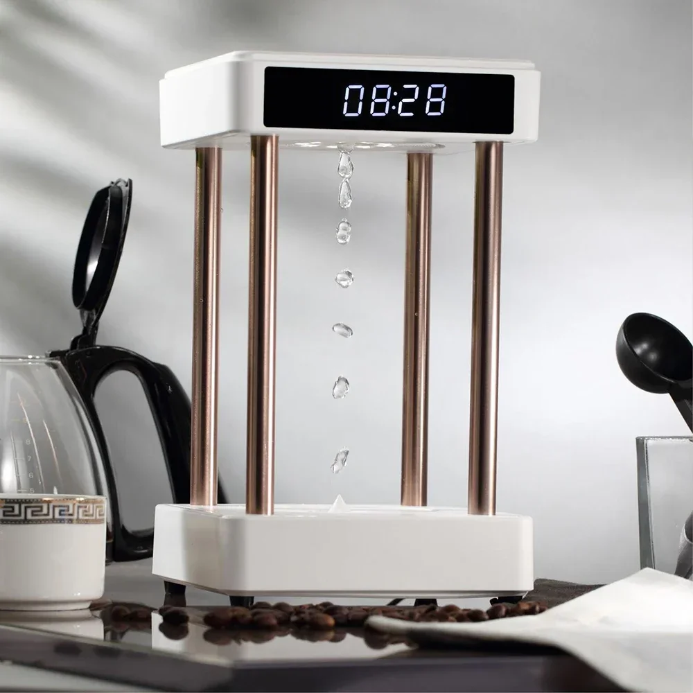 Anti Gravity Floating Levitating Water Drops Time Hourglass Fountain Lamp Cleaner Air Air Purifiers for Desk Decoration