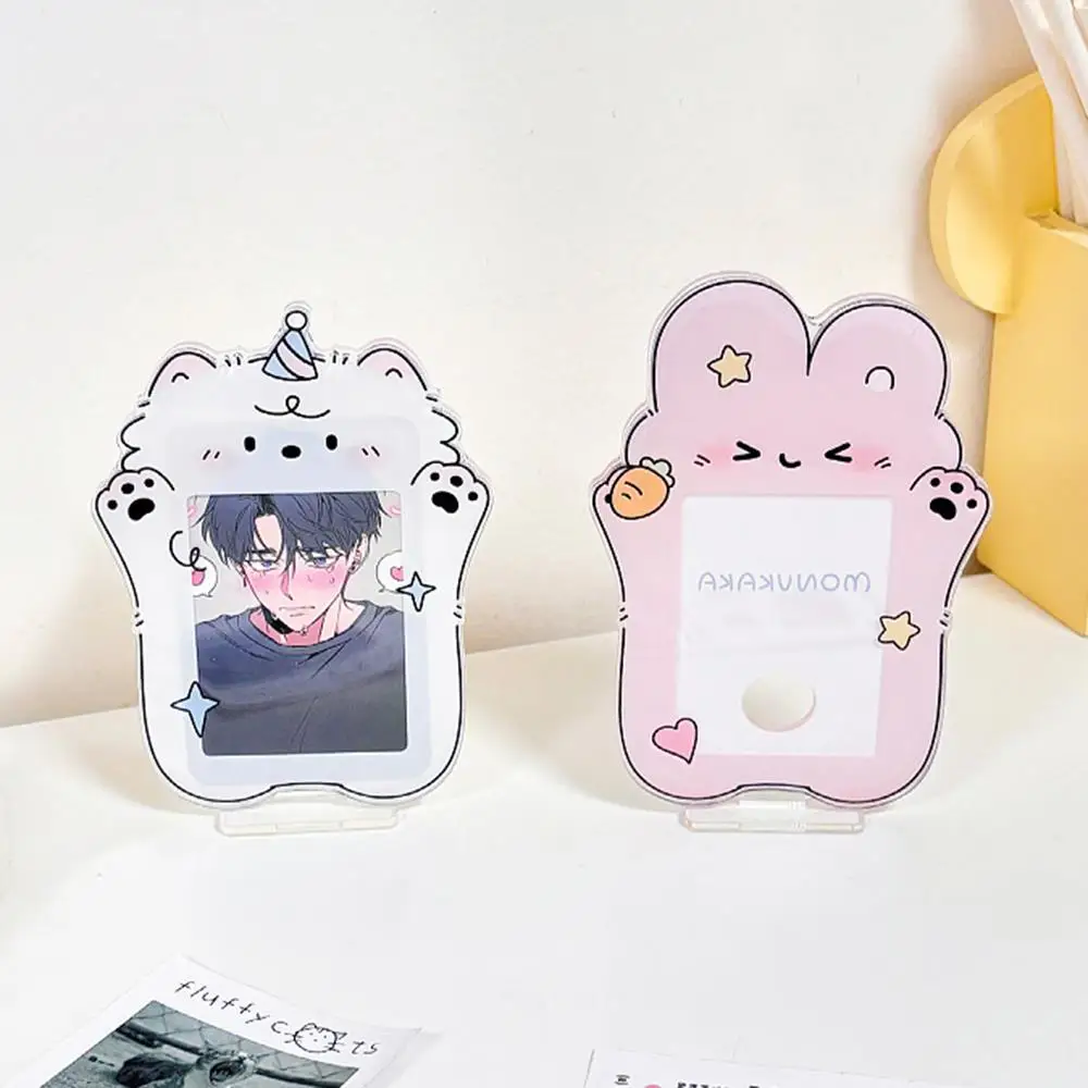 Ins 3 بوصة الاكريليك Photocard الإطار الكرتون الحيوان المعبود صور بطاقة عرض حامل لطيف صور ملصق حامل سطح المكتب الديكور #4