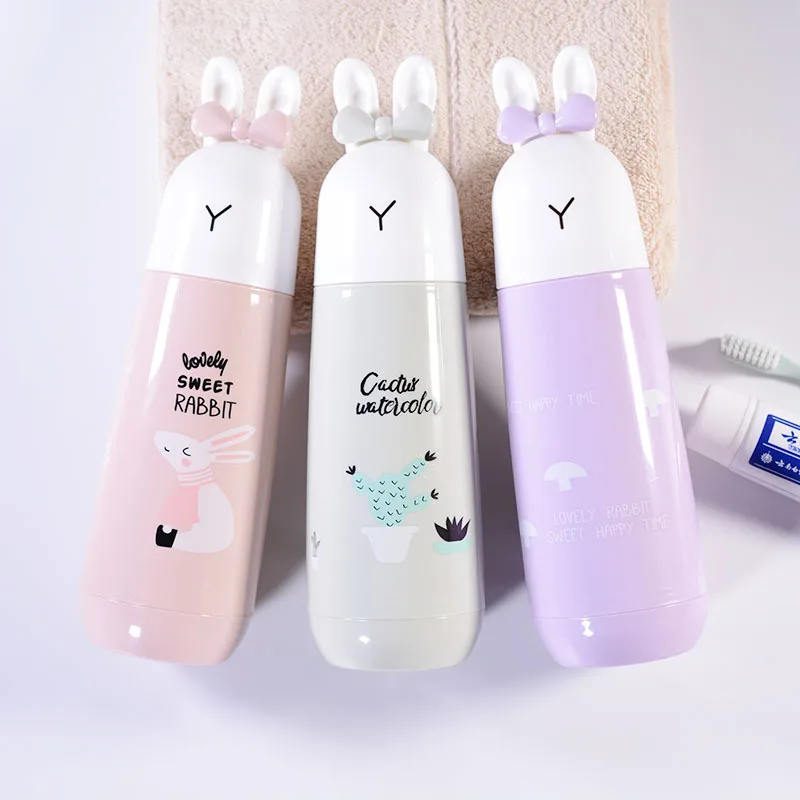 Cartoon Rabbit Tooth Brush Toothpaste Holder Bathroom Accessories Portable Travel Gargle Cup Storage Organizer Toothbrush Box