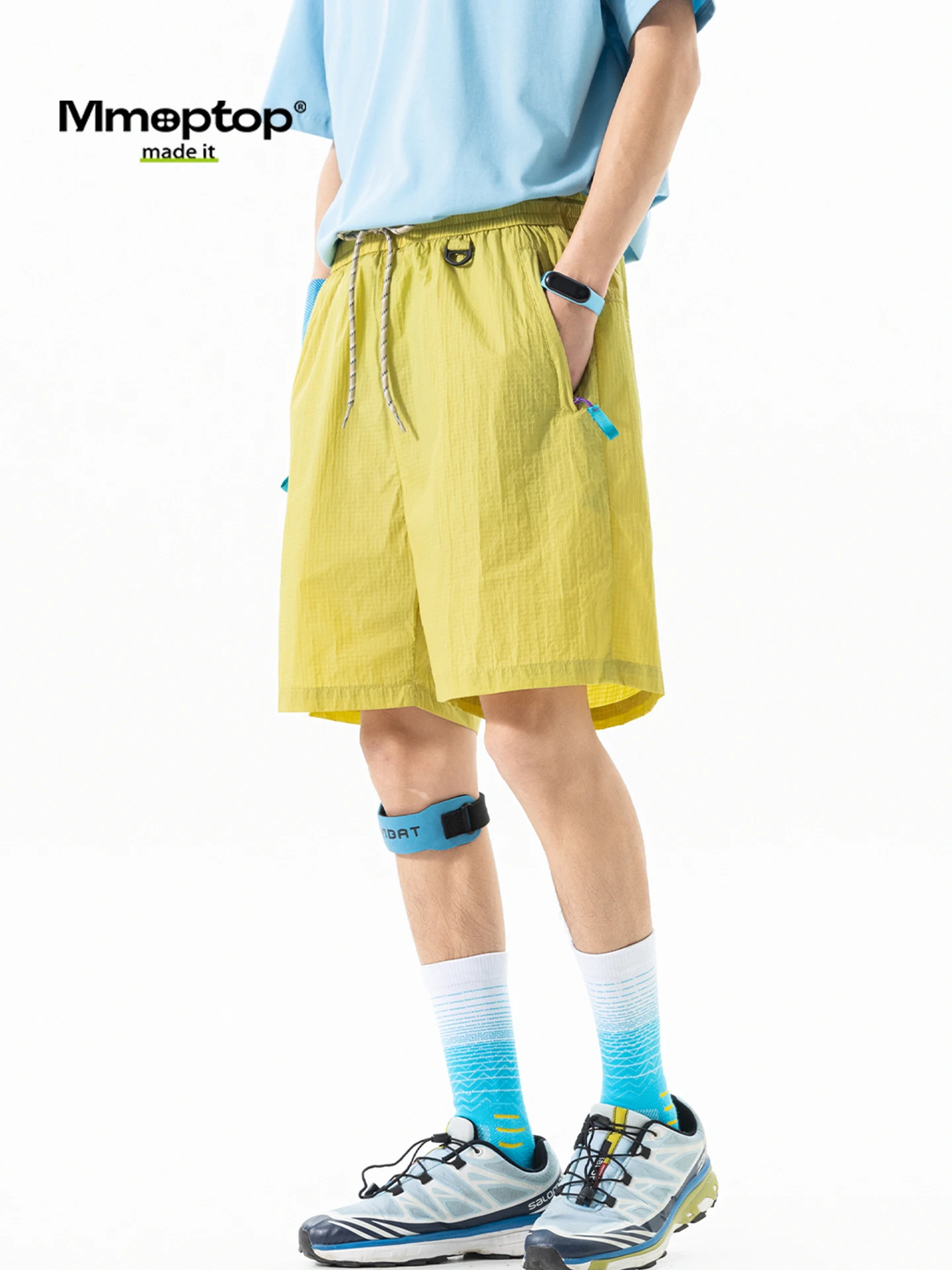 

MMOPTOP Летние мужские шорты, быстросохнущие, тонкие, спортивные, свободные, пляжные брюки, повседневная одежда для пар, нейлоновая ткань, прямой крой