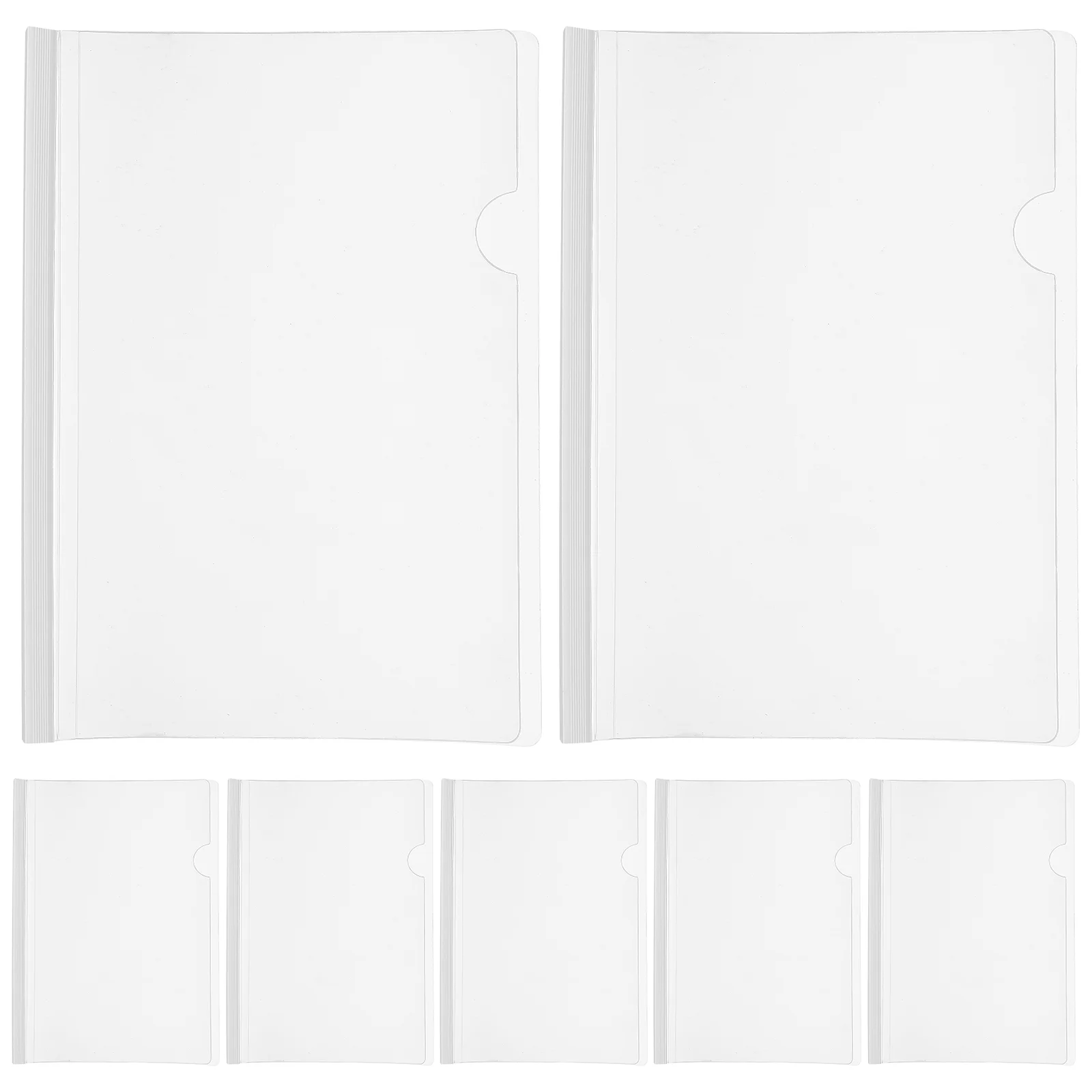 

10 Pcs Rod Clamp Clear Binder Folders for Documents Plastic Paper Portfolio File Report Covers White Pole Resume