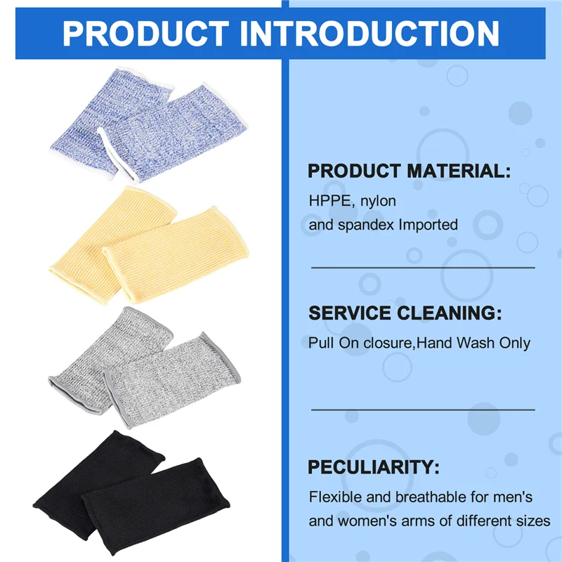 4-парные рукава, устойчивые к порезам и ожогам, защитные рукава, защитные рукава для предплечья, для тонкой кожи и синяков