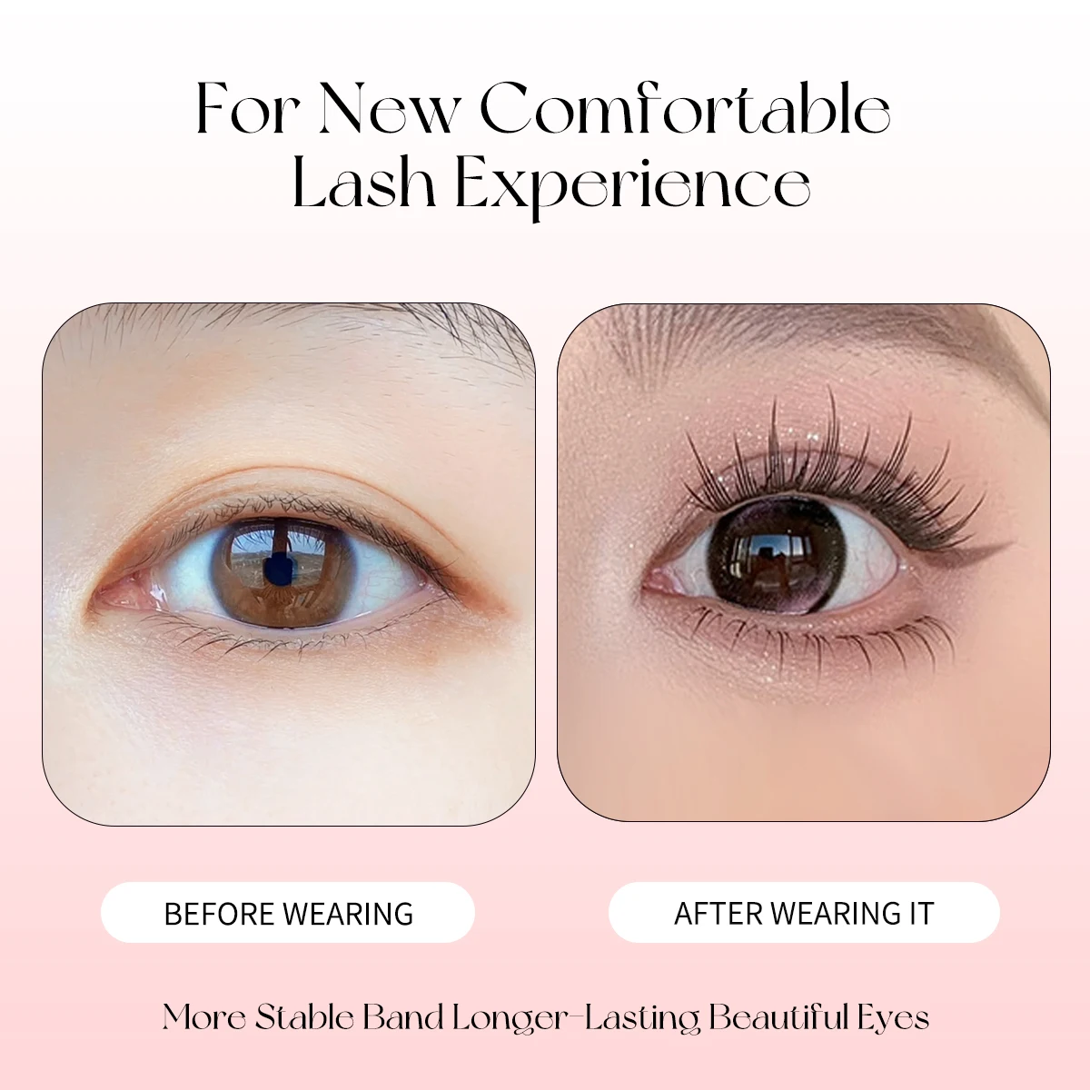 48 Clusters No-Glue Magnetic Eyelashes Natural Wispy Lashes Reusable False Eyelash Fluffy Curl Lashes for Girls Ultra-Thin