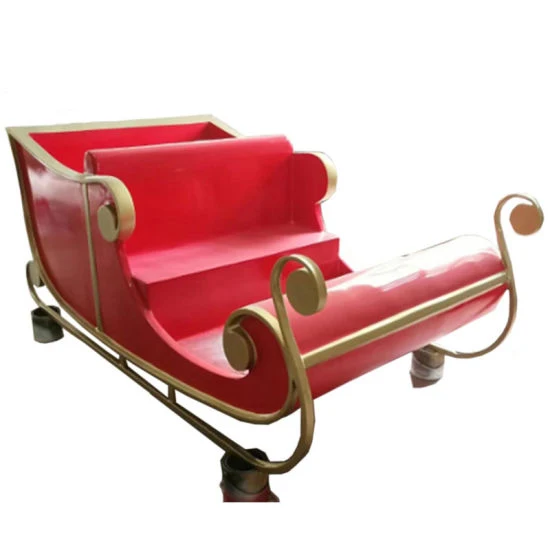 Large Christmas Fiberglass Santa Claus Sleigh Outdoor Decoration