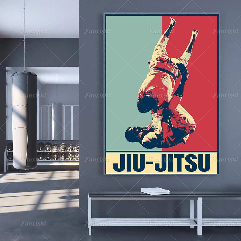 Brazilian Jiu - Jitsu Indie Hope Bjj Gi Judo Sambo Triangle Choke Grappling Dojo Wall Art Decor For Home Martial Arts Poster