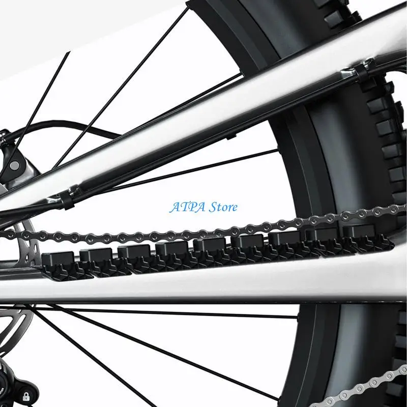 U13C MTB Road Bike Chain Protector Silicone Chain Frame Guards Self-Adhesive Bike Frame Cover Protector for Scratch