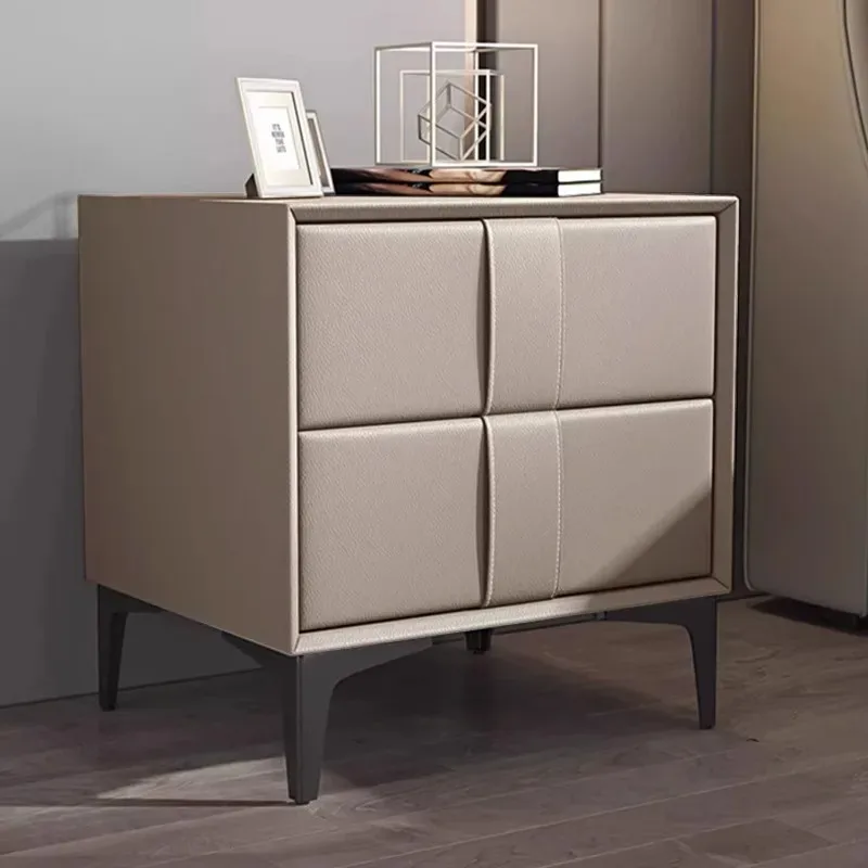 

Luxury European Style Solid Wood Bedside Nightstands High Quality Frame Fabric Modern Home Hotel Living Room Bedroom Furniture