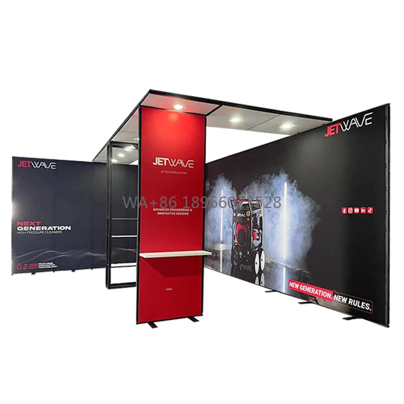 Pantalla Modular Luban de 20X20 Yier, marco de aluminio, tela de tensión, comercio gráfico, exposición, cabina de exposición