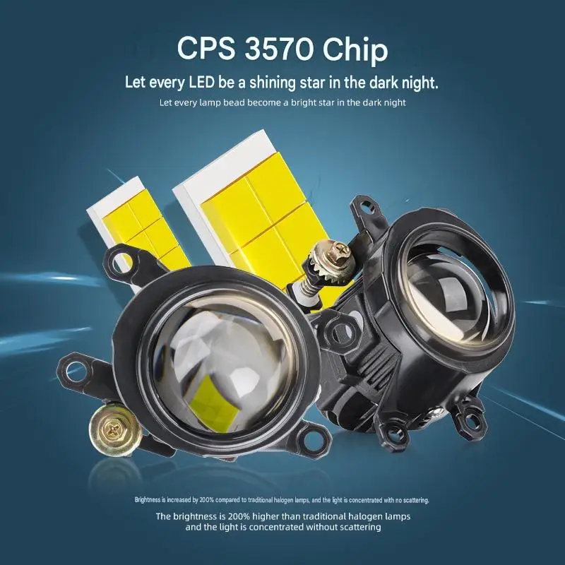 NXY NX41 2 Inch 140W Bi LED Fog Light Projector Lens Hi Lo Beam White Golden Yellow Car Headlight Retrofit Lamp Super Bright