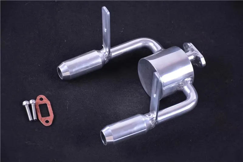 Double pipes exhaust pipe for 2 stroke engine of 1:5 HPI KM ROVAN BAJA