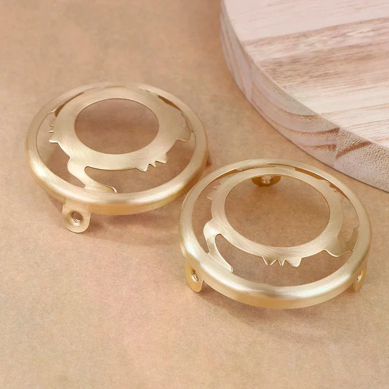 1Pc Light Socket Brass Three Holes Ring E27 E14 Screw Lampshade Fixed Ring Holder Shade And Socket Connecter