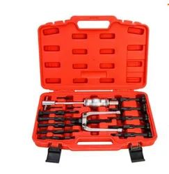 16pcs/set Bearing Extractor Puller Blind Inner Bearing Removal Set Blind Hole Pilot Bearing Puller Internal Extractor Hammer Set