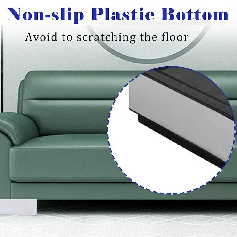 4pcs L Shape Stainless Steel Furniture Sofa Legs Coffee Table TV Bathroom Cabinet Ark Stool Furniture Leg Bed Plastic Foot Pad