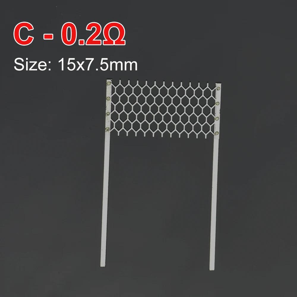Imagem -04 - Resistência para Rebuild Kit para Reparação Eletrônica Fios de Malha Acessórios para Casa Tipos 0.2ohm 18x8 mm 15x9 mm 15x7.5 mm 16x9 mm 10 Peças 50 Peças 100 Peças