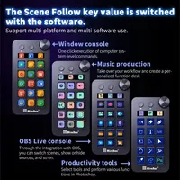 Streamdeck Mbox N1 Mini Visual Keyboard 15key Mirabox Stream Deck Lcd Button Live Content Creation Controller Custom Stream Dock