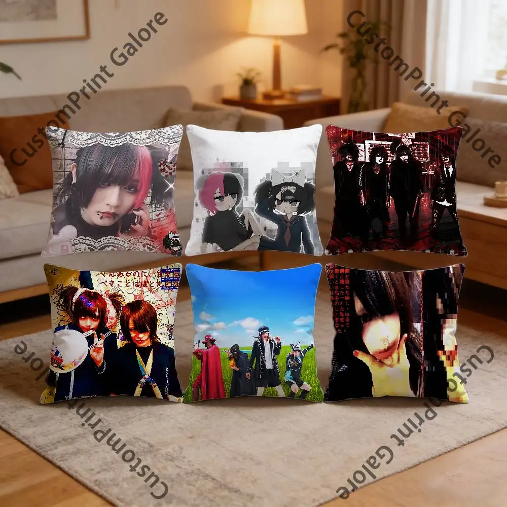 

S-Senketsuakochan Square Throw Pillow Cover Multiple Sizes Soft for Sofa Bedroom Living Room Home Decorative