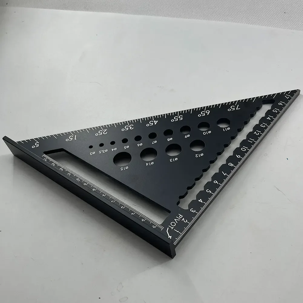 Triangle Ruler 7/12Inch Marking Gauge Measuring Tools Aluminium Alloy Carpenter Miter Square Angle Ruler Woodworking  Protractor