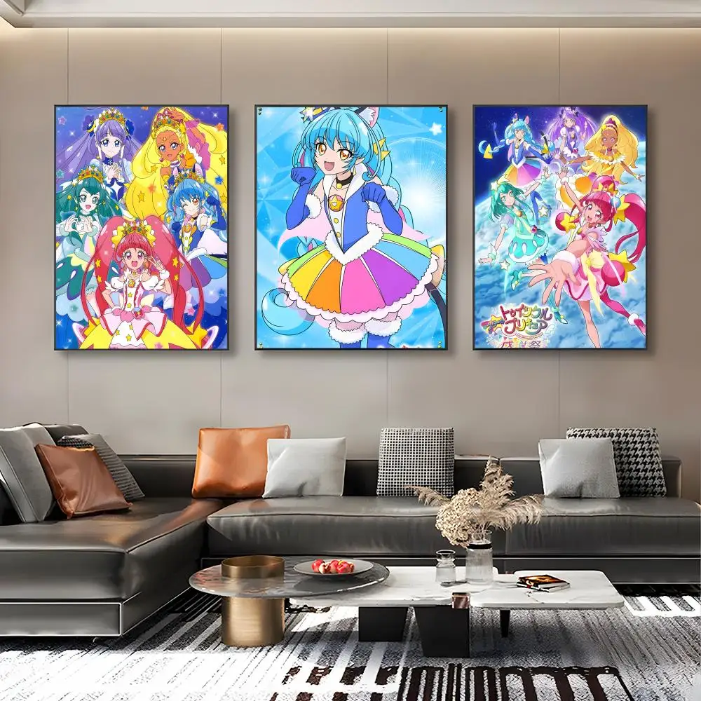 S-Star Twinkle Pretty Cure touching Poster Modern art bathroom wall waterproof frameless decorative gift