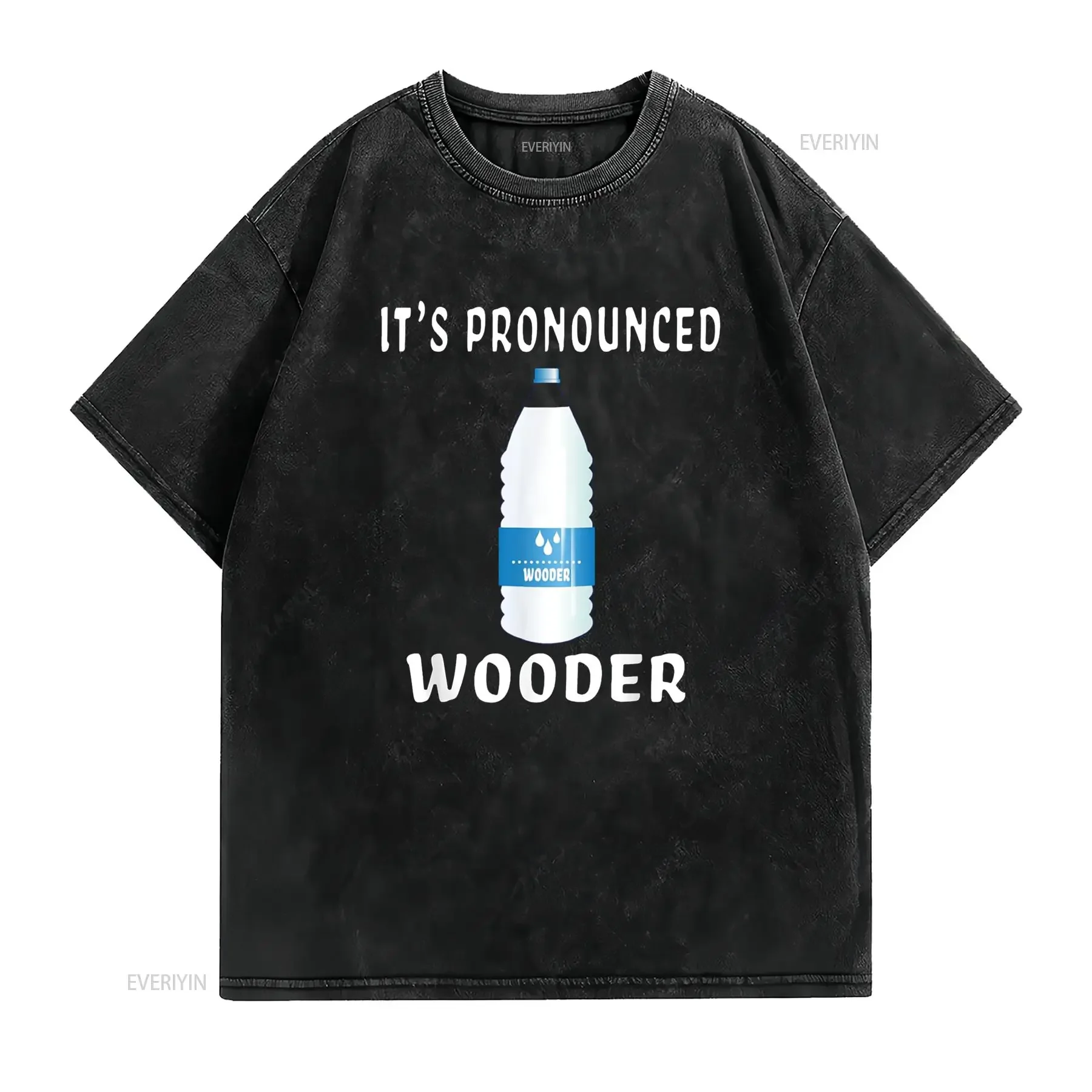 مضحك المياه ضخمة وودر جون نيو جيرسي فيلي الشعبية تي شيرت خمر غسلها قليلا أوم لينة أعلى لارتداء اليومي