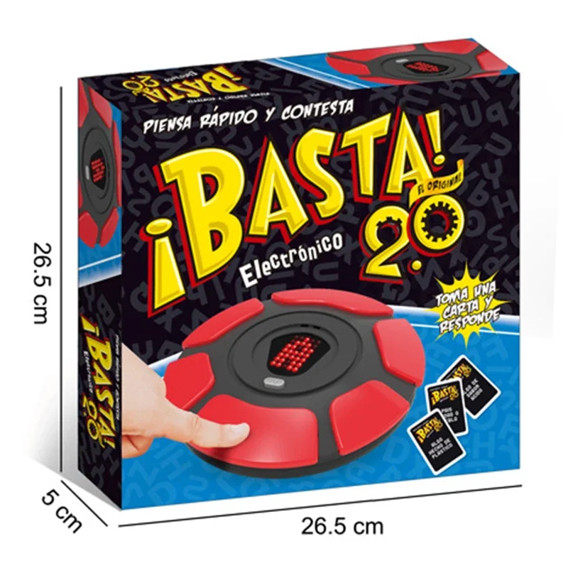 Basta 2.0 Spanish Tapple Word Game - English Tapple Games Version Quick Thinking Letter Pressing Board Game Christmas Gifts