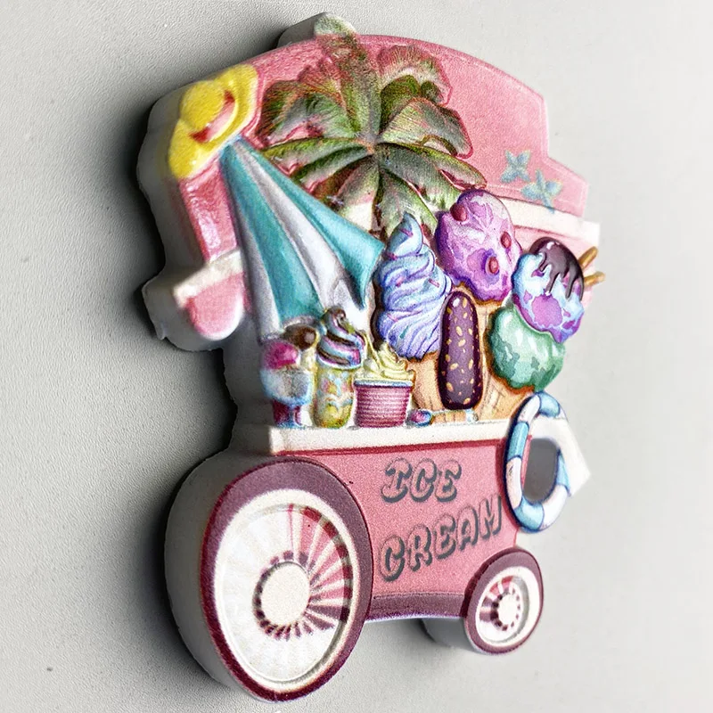 Creative flavors of ice cream travel souvenirs 3D stereo refrigerator stickers home decoration items collection craft gifts