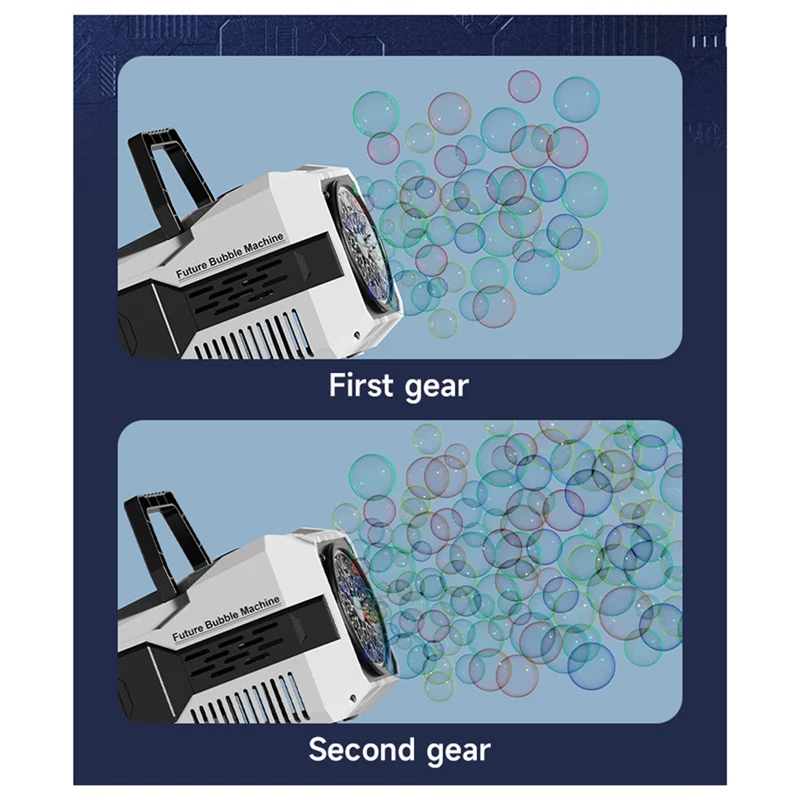 BEDW-Bubble Machine For Indoor/Outdoor Water Play, Automatic Bubble Machine With LED Lights Portable For Party