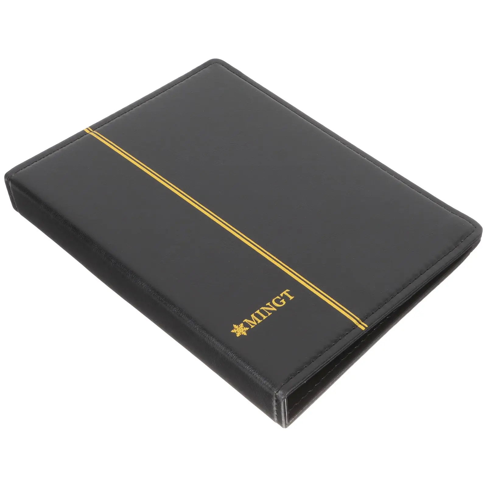 PU Stamp Collecting Album A5 Black Binder Coin Collection Book Postcard Holder Lightweight Reusable Premium Material