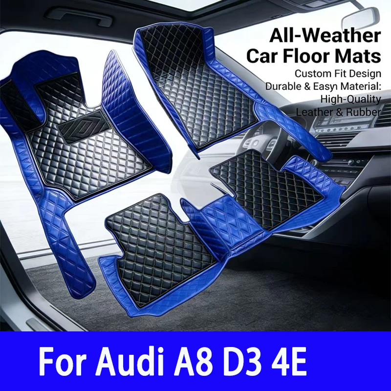 

Автомобильные коврики для Audi A8 D3 4E 2006~2010, ковровые, для салона, защита от грязи, аксессуары для автомобиля