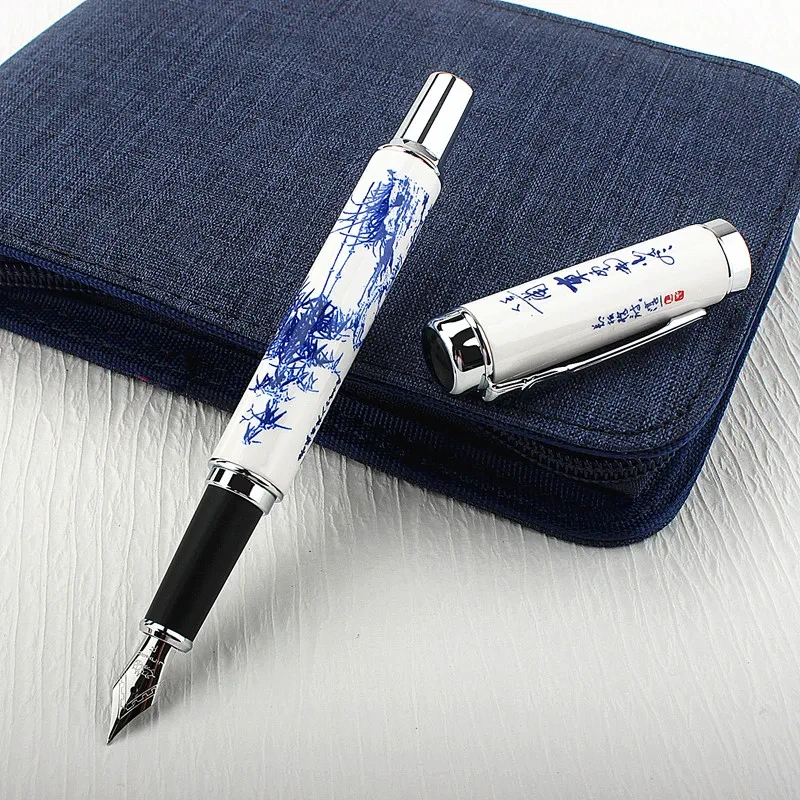 

Jinhao 950 Ceramics Fountain Pen Primary Color F 0.5mm Nib Student Business Office Literature Writing Ink Pen Gifts hinese style